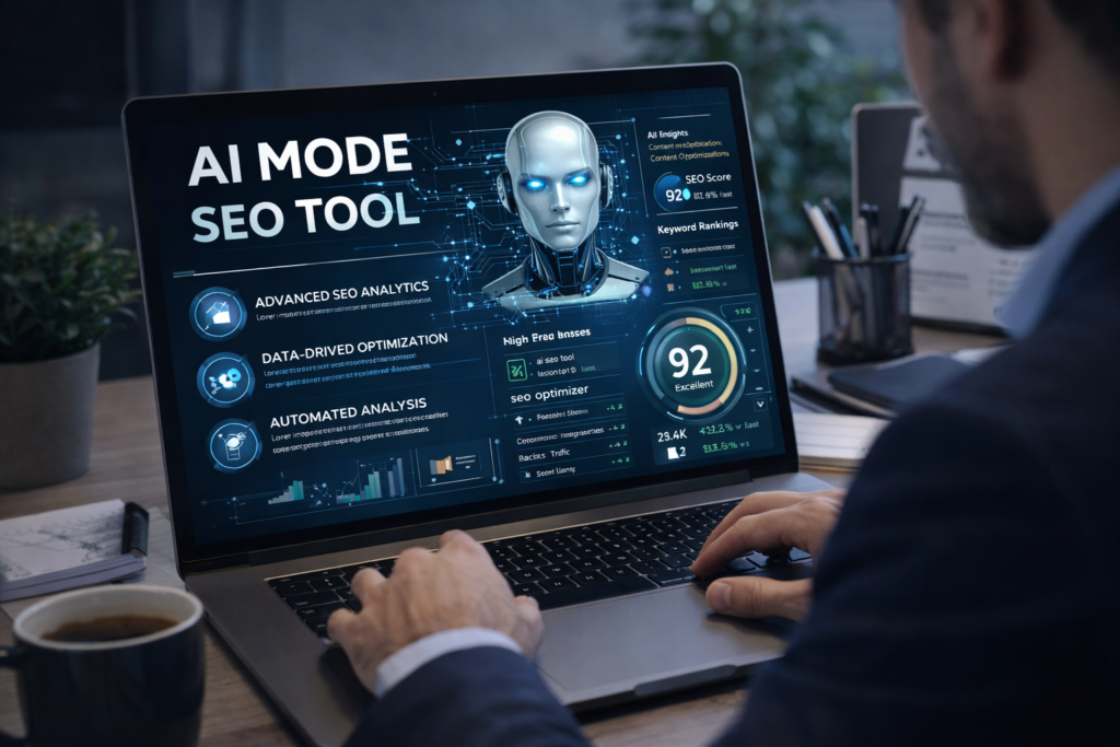 AI mode SEO tool dashboard with analytics
